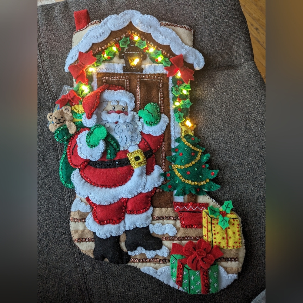 Bucilla Handmade Christmas Stocking Complete ready for personalization ❤️